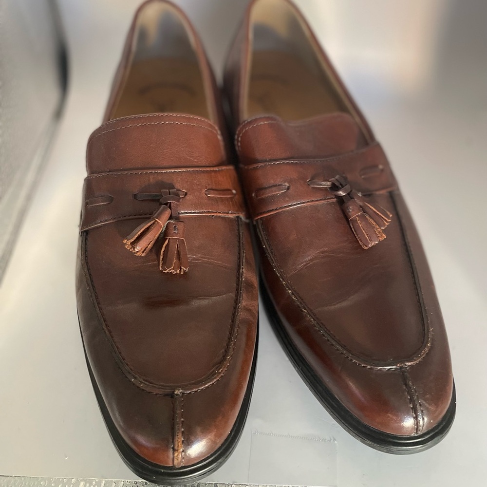 Bostonian Mens Tassel Loafer Shoes New Signa Advance Leather SZ 10 1/2 Dress Sho